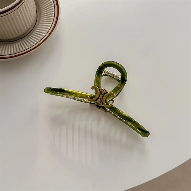 Oversized Retro Hairpin Women's Back Acetate Clip - Image 3
