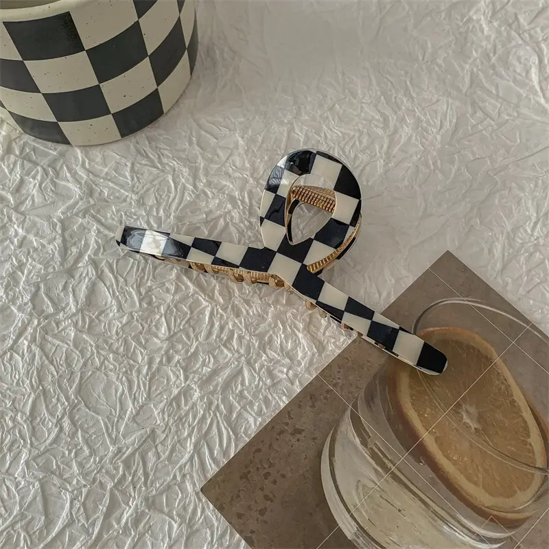 Oversized Retro Hairpin Women's Back Acetate Clip - Image 33