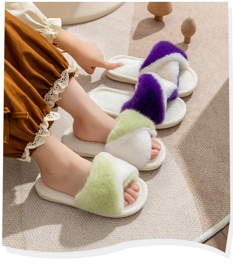 2023 cotton slippers children's women's winter foot excrement feeling floor Mao Mao slippers home home anti-slip manufacturers wholesale — feature 13