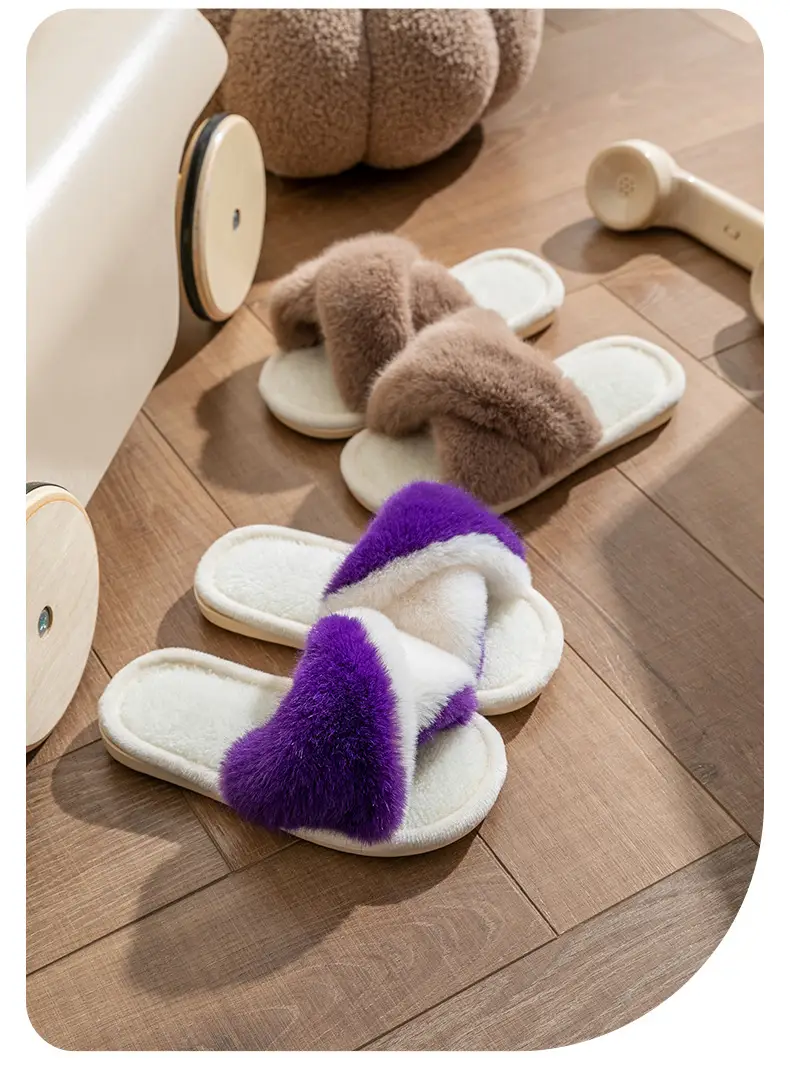 2023 cotton slippers children's women's winter foot excrement feeling floor Mao Mao slippers home home anti-slip manufacturers wholesale — feature 18