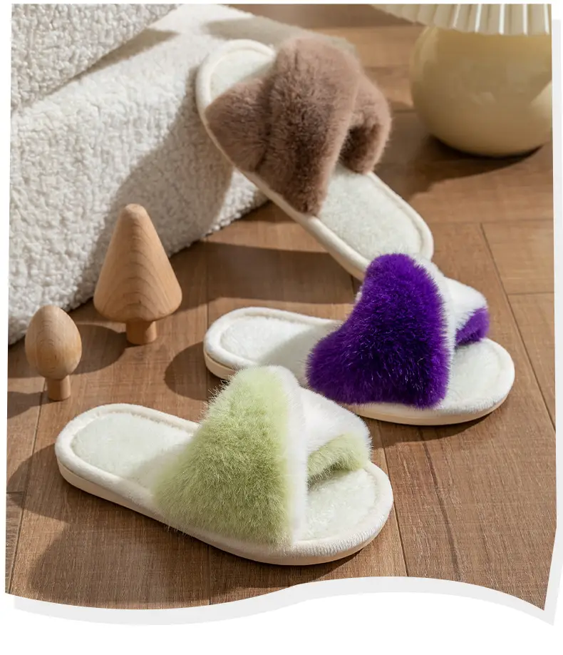 2023 cotton slippers children's women's winter foot excrement feeling floor Mao Mao slippers home home anti-slip manufacturers wholesale — feature 25