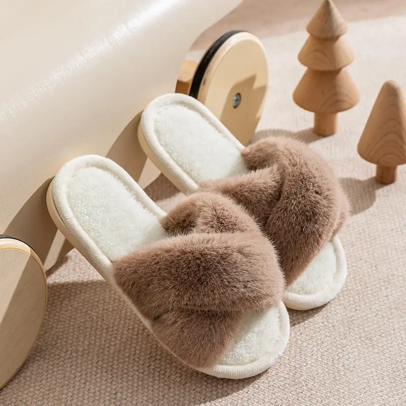 2023 cotton slippers children's women's winter foot excrement feeling floor Mao Mao slippers home home anti-slip manufacturers wholesale