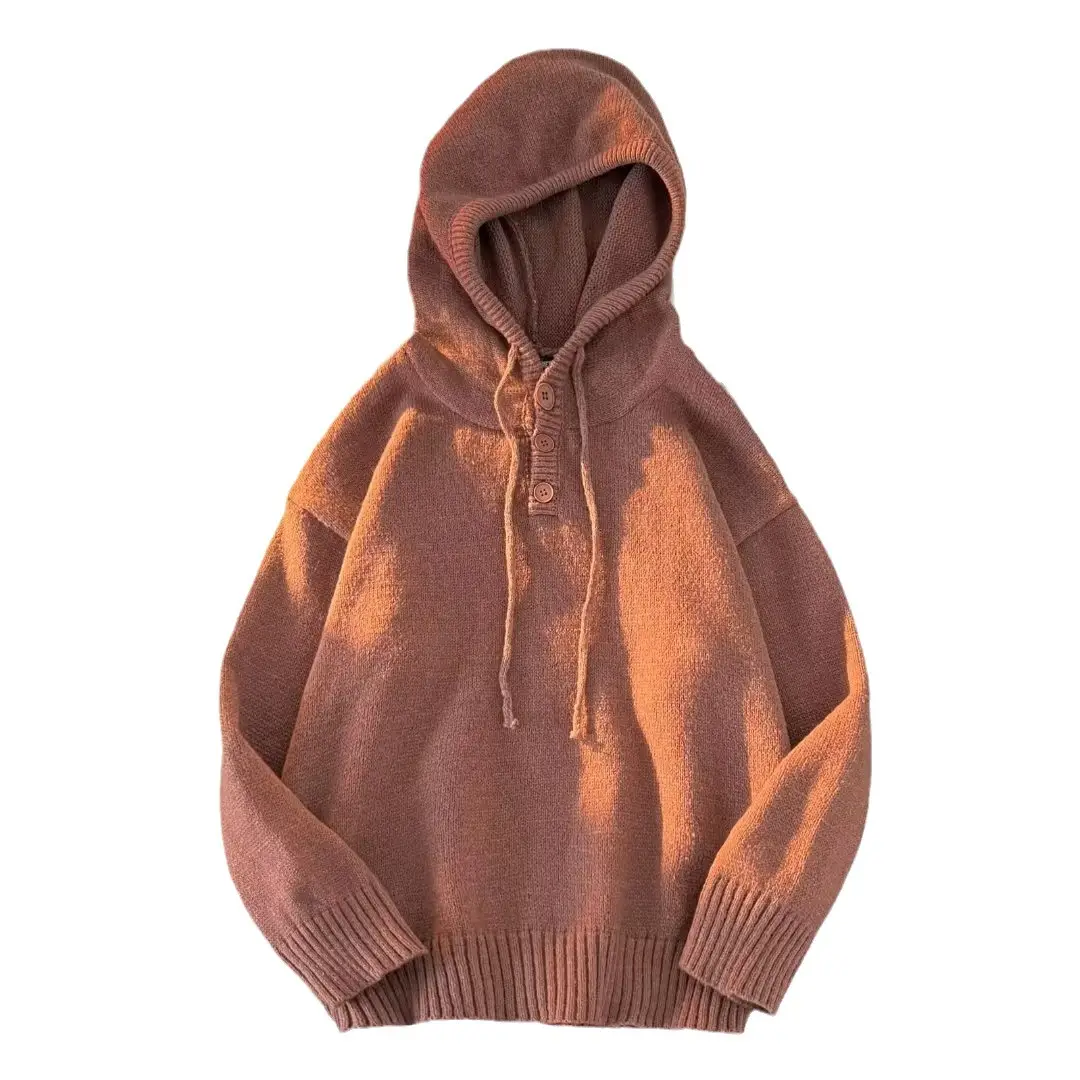 Men's Brown Hooded Sweatshirt Winter Coat - Image 7