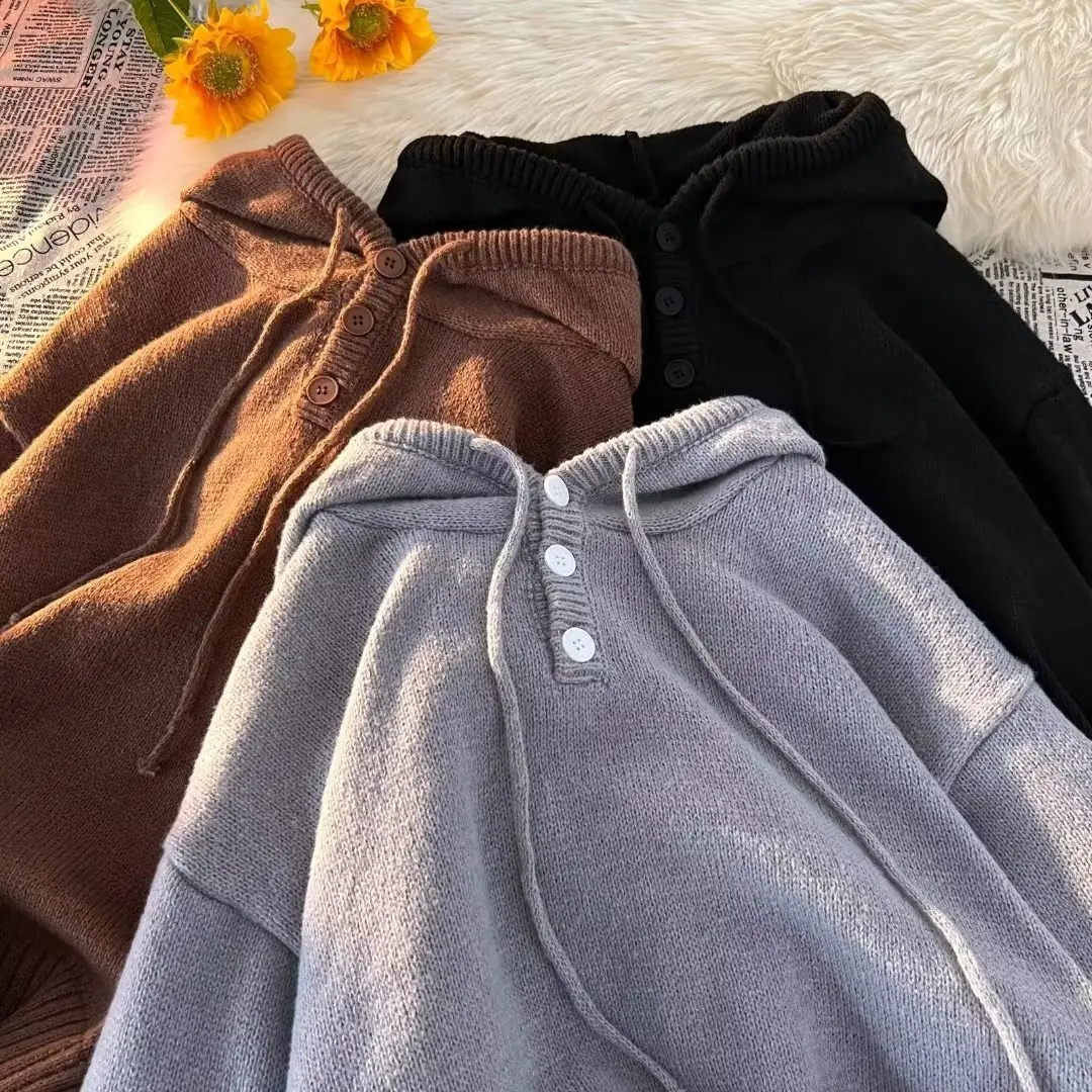 Men's Brown Hooded Sweatshirt Winter Coat — feature 12