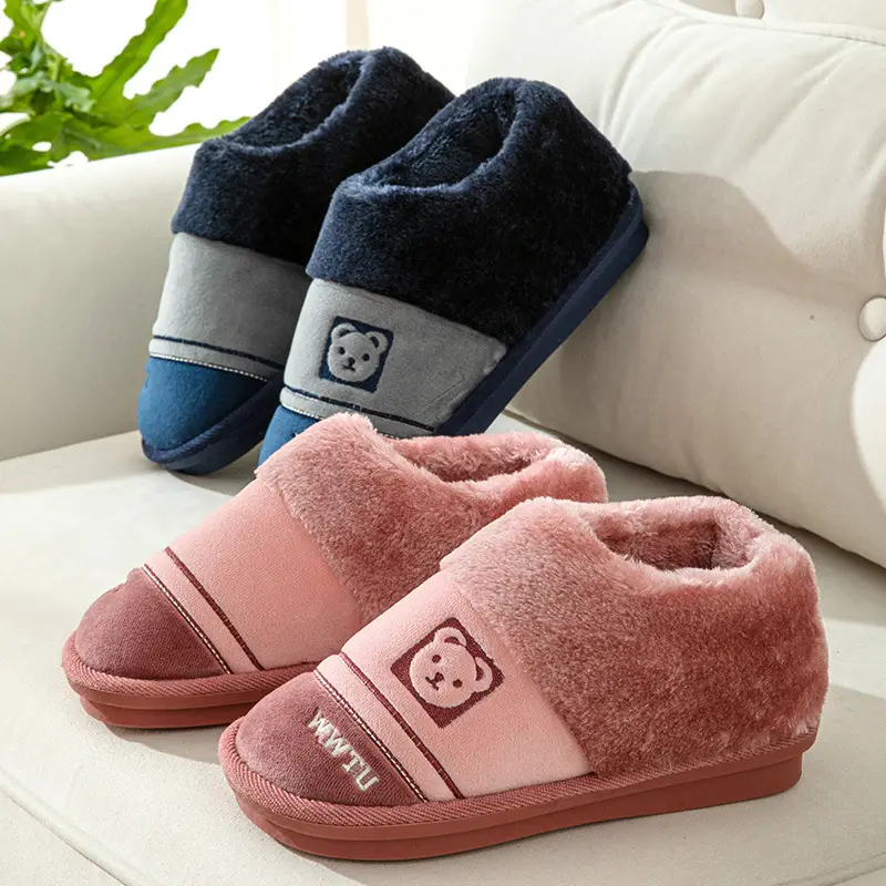 Factory new warm heel cotton slippers home indoor and outdoor wear thick bottom non-slip cotton shoes wholesale can be delivered on behalf of one piece - Image 6