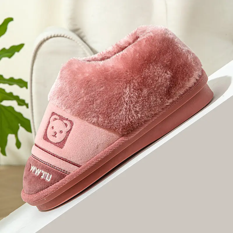 Factory new warm heel cotton slippers home indoor and outdoor wear thick bottom non-slip cotton shoes wholesale can be delivered on behalf of one piece - Image 7