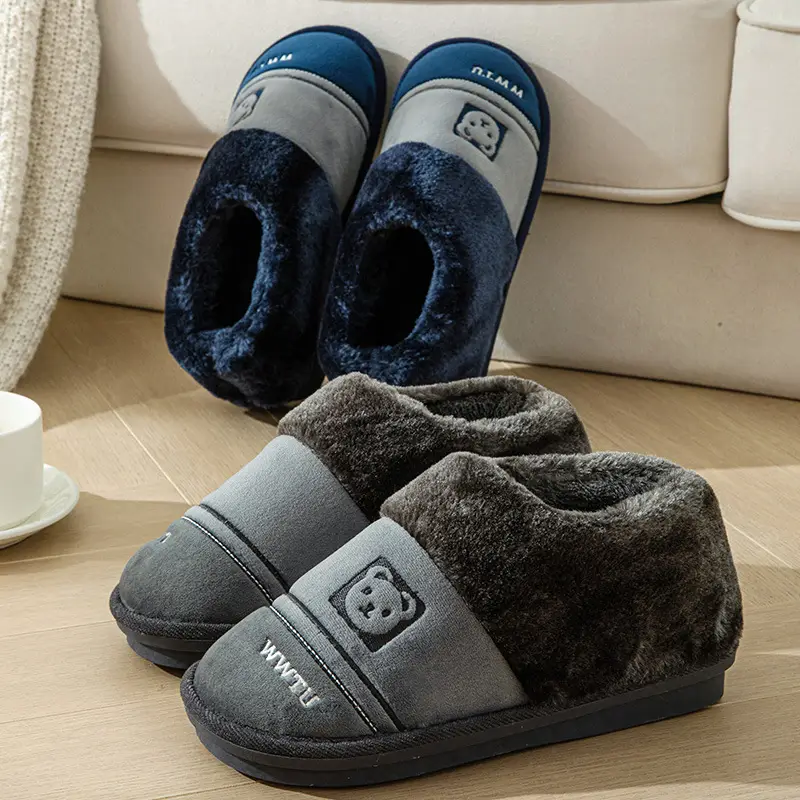Factory new warm heel cotton slippers home indoor and outdoor wear thick bottom non-slip cotton shoes wholesale can be delivered on behalf of one piece - Image 9