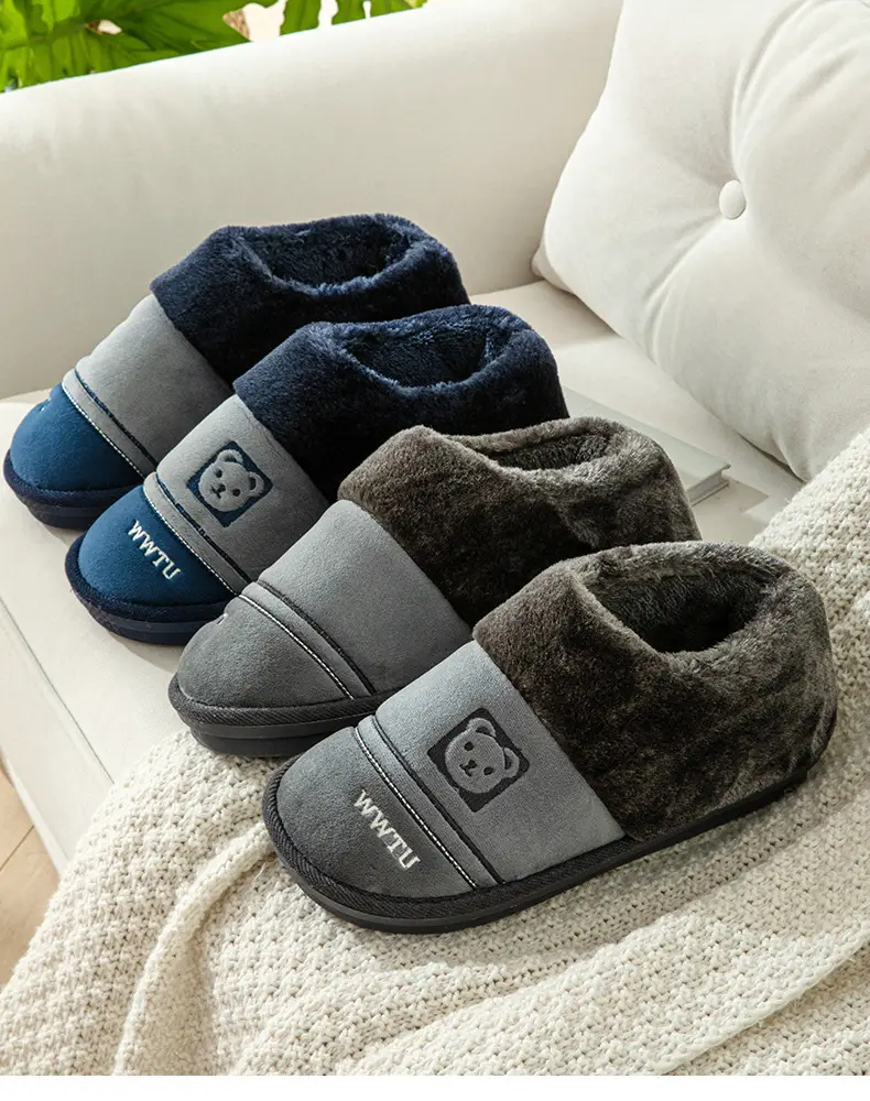 Factory new warm heel cotton slippers home indoor and outdoor wear thick bottom non-slip cotton shoes wholesale can be delivered on behalf of one piece — feature 15