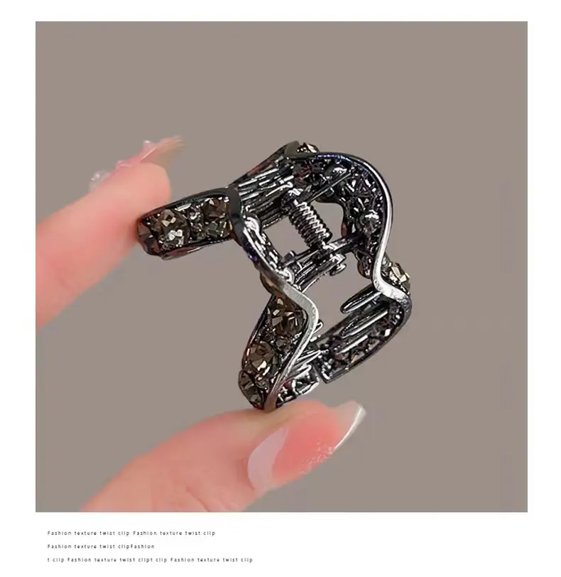 High Gloss Half Ball Hairpin with Large Rhinestone V-Shape — feature 7