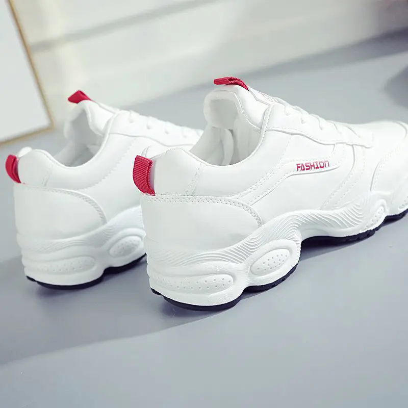 2023 New Leather Breathable White Shoes Women's Autumn Korean-style All-match Casual Shoes Skate Shoes Soft-soled Sports Running Shoes — feature 6