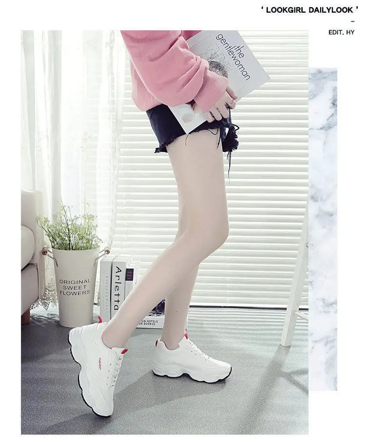 2023 New Leather Breathable White Shoes Women's Autumn Korean-style All-match Casual Shoes Skate Shoes Soft-soled Sports Running Shoes — feature 8
