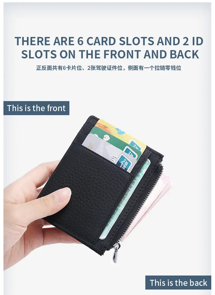 Ultra-thin Multi Color Leather RFID Wallets — feature 6