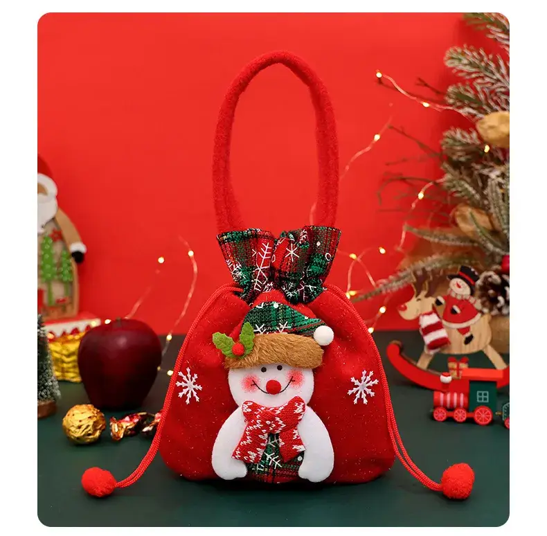 Red Christmas Eve Candy Gift Bag 14x10cm — feature 38