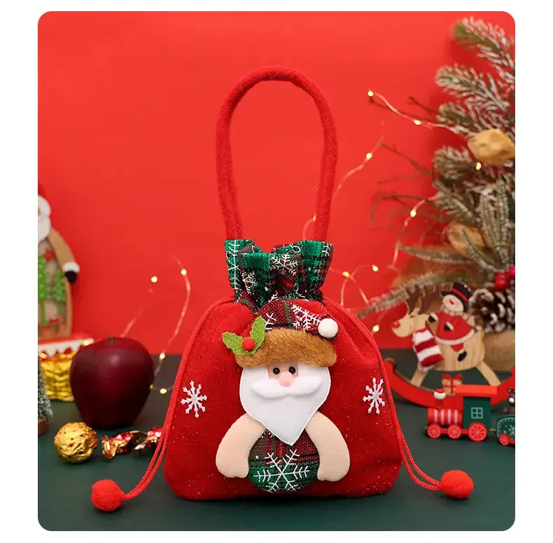 Red Christmas Eve Candy Gift Bag 14x10cm — feature 39