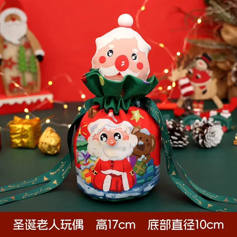 Red Christmas Eve Candy Gift Bag 14x10cm - Image 5