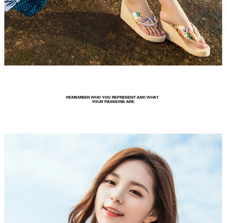 Ladi Bohemian Silk Flip Flops Summer Wedge Platform — feature 6