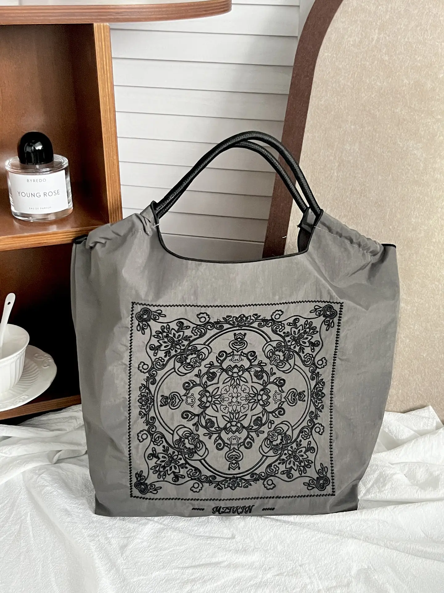 dark gray cloisonne lotus