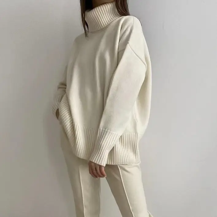 SY655 cross-border Amazon soft and comfortable high lapel solid color pullover not easy to pill solid color trendy Daily