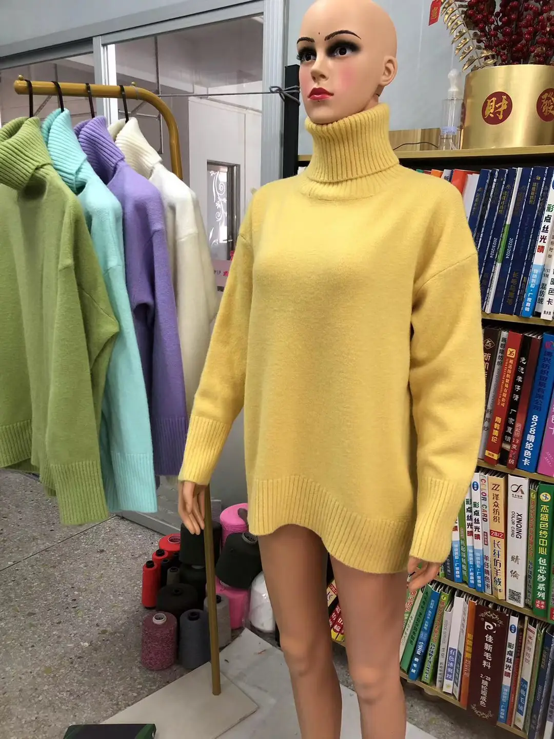 SY655 cross-border Amazon soft and comfortable high lapel solid color pullover not easy to pill solid color trendy Daily — feature 12