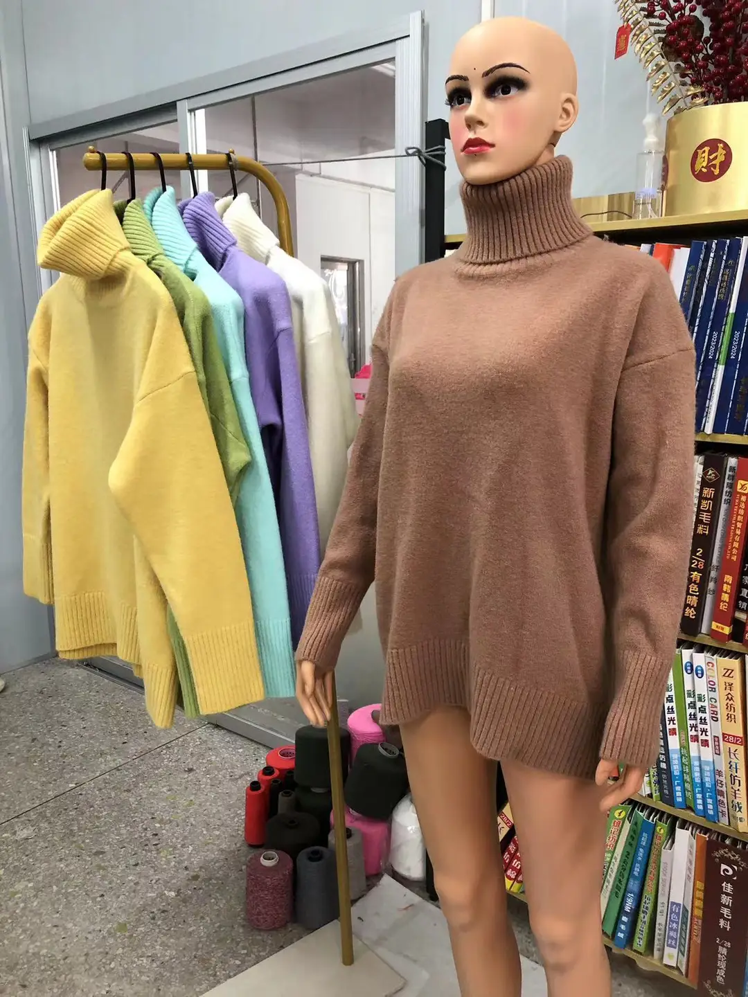 SY655 cross-border Amazon soft and comfortable high lapel solid color pullover not easy to pill solid color trendy Daily — feature 16