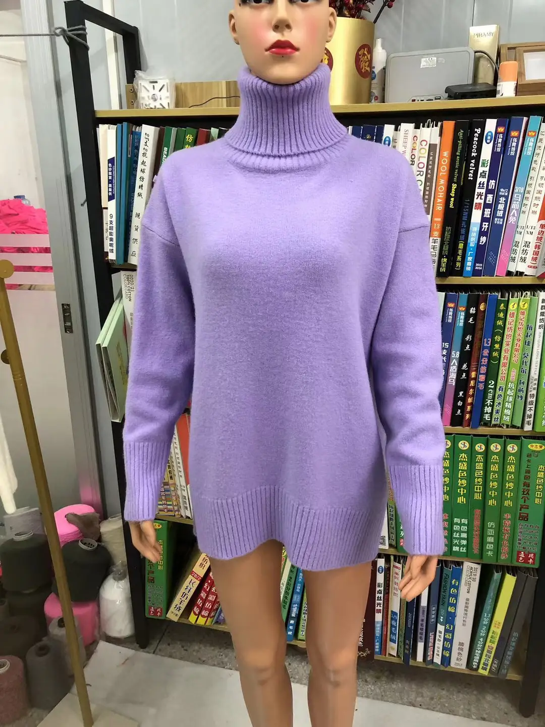 SY655 cross-border Amazon soft and comfortable high lapel solid color pullover not easy to pill solid color trendy Daily — feature 17