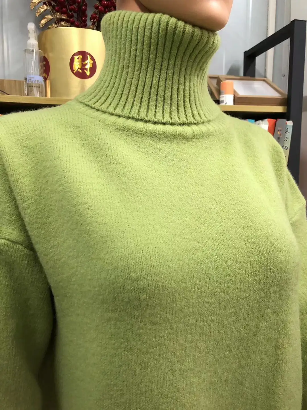 SY655 cross-border Amazon soft and comfortable high lapel solid color pullover not easy to pill solid color trendy Daily — feature 19