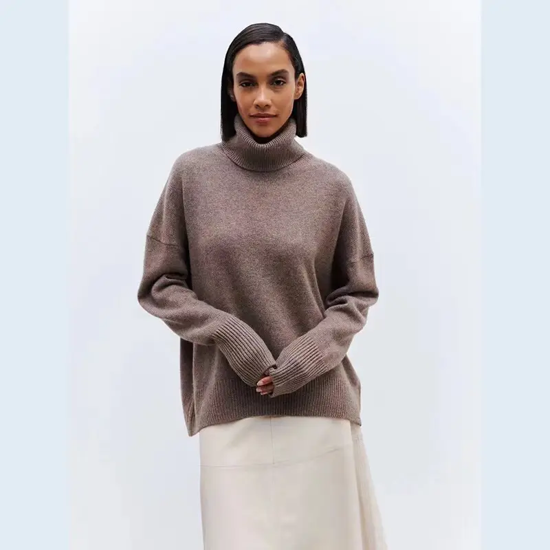 SY655 cross-border Amazon soft and comfortable high lapel solid color pullover not easy to pill solid color trendy Daily — feature 23