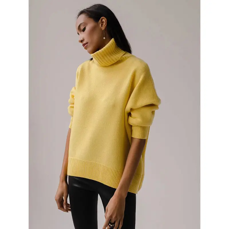SY655 cross-border Amazon soft and comfortable high lapel solid color pullover not easy to pill solid color trendy Daily