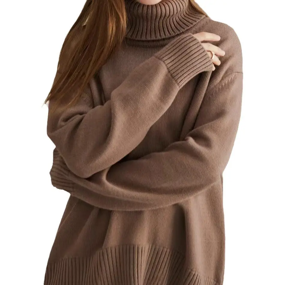 SY655 cross-border Amazon soft and comfortable high lapel solid color pullover not easy to pill solid color trendy Daily