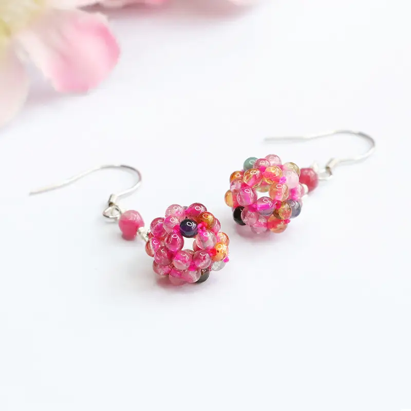 Guan Yu Inlaid Natural Tourmaline Earrings for Women - Image 5