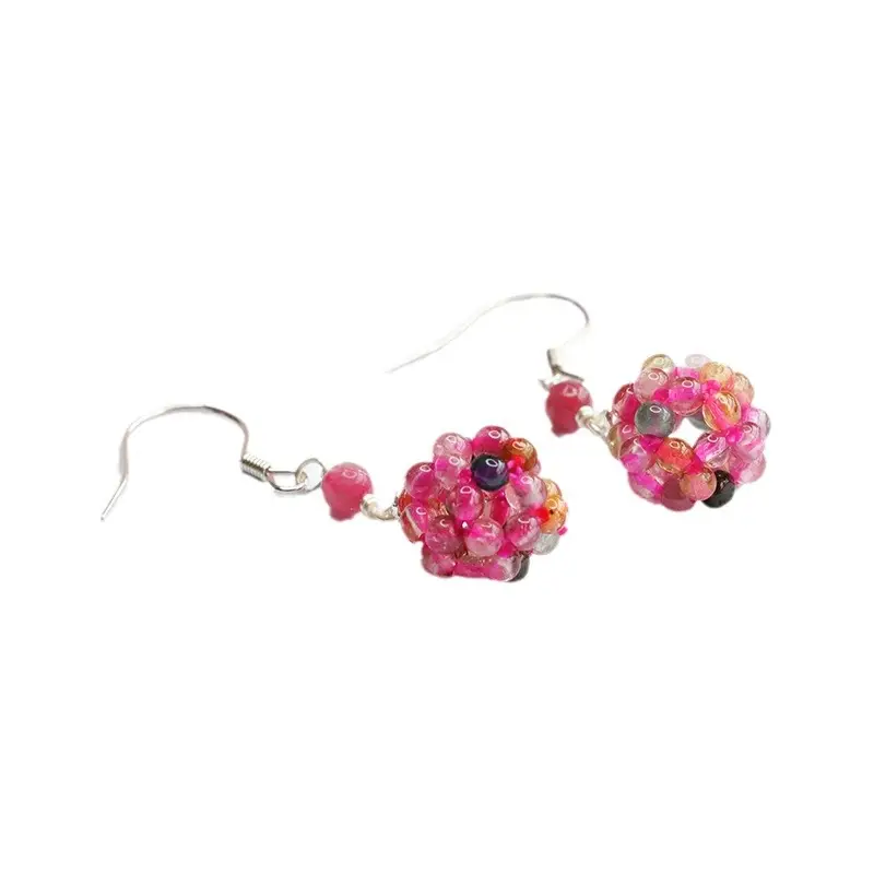 Guan Yu Inlaid Natural Tourmaline Earrings for Women - Image 6