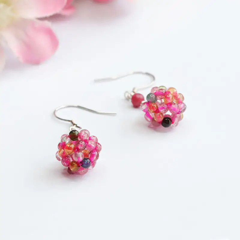 Guan Yu Inlaid Natural Tourmaline Earrings for Women - Image 1