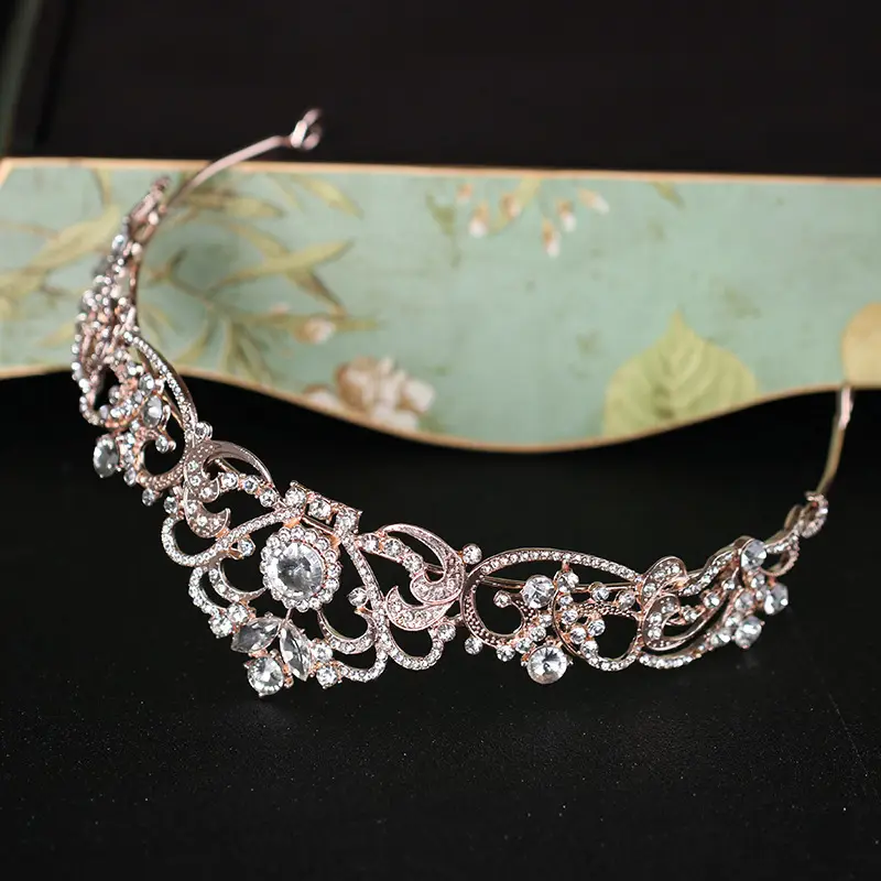 European Style Rhinestone Wedding Crown Hairband - Image 3
