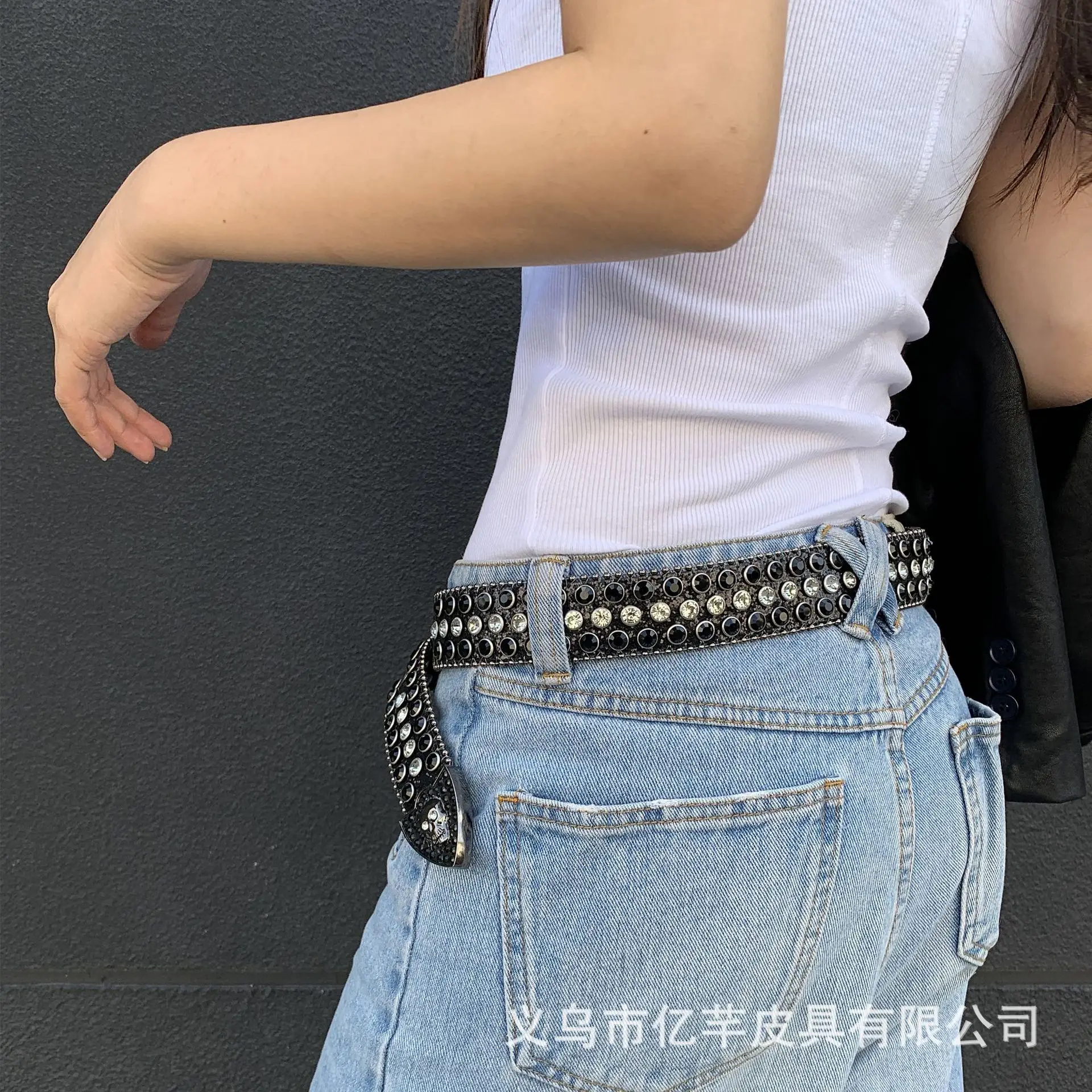 Black Rhinestone Crossbody Belt for Women — feature 16