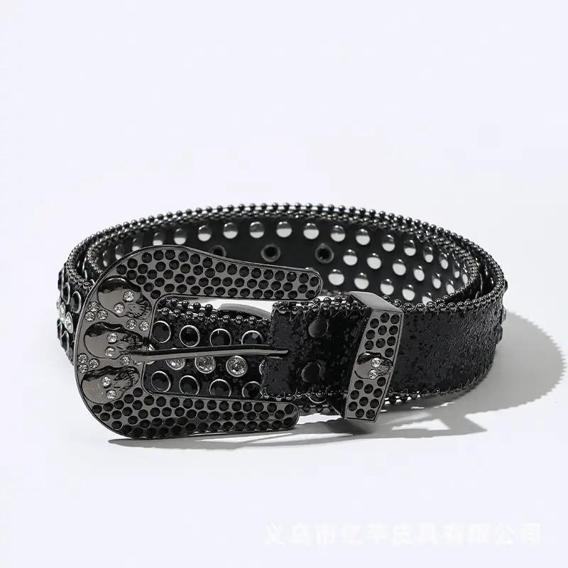 Black Rhinestone Crossbody Belt for Women — feature 5