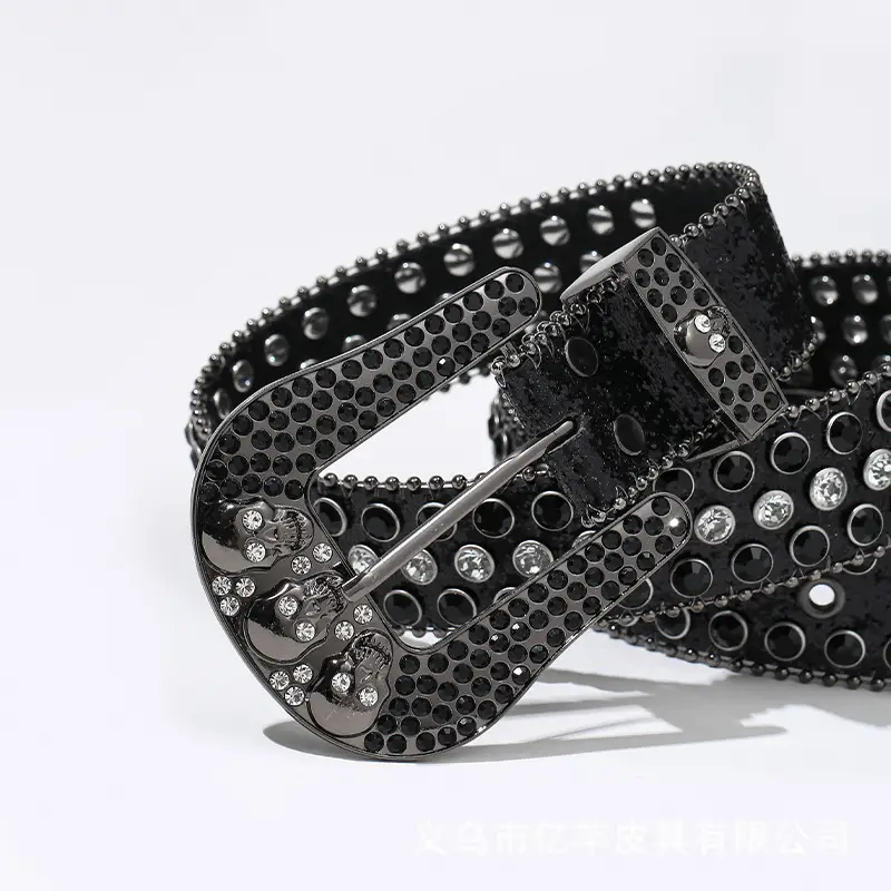 Black Rhinestone Crossbody Belt for Women — feature 9