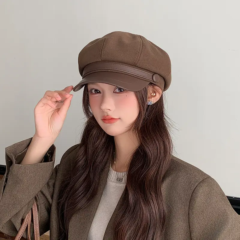 Japanese Style Woolen Duck Tongue Hat for Women — feature 6