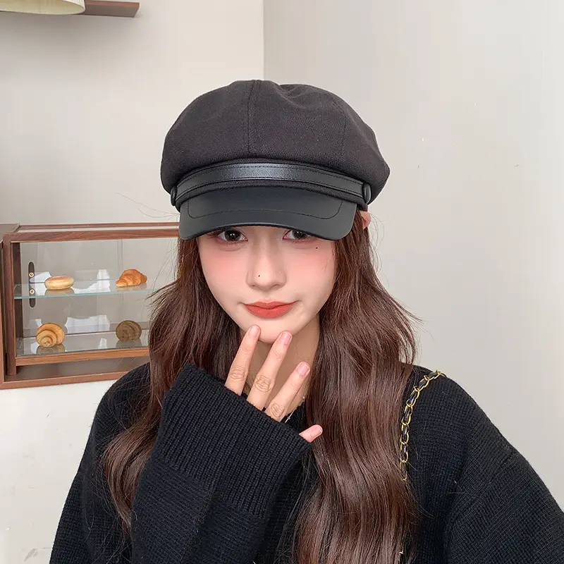 Japanese Style Woolen Duck Tongue Hat for Women — feature 9