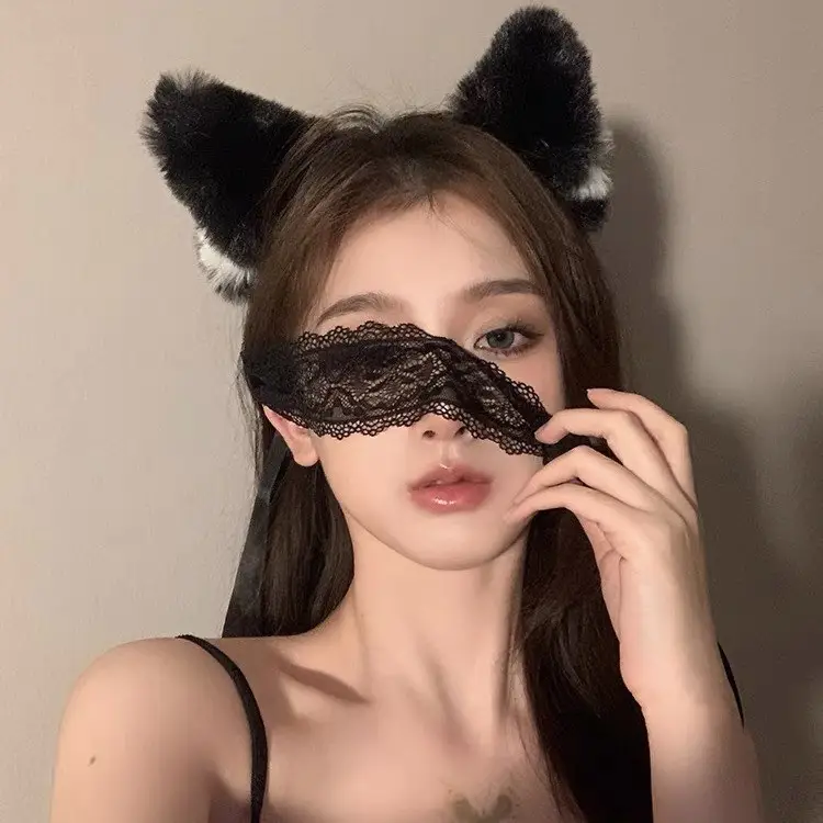 Sweet & Spicy Cat Ears Hair Mask Eye Mask Suit Cos Dressup