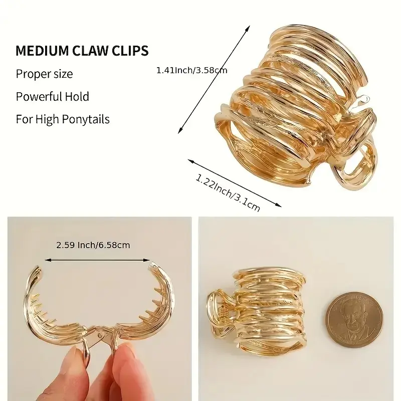Elegant Cut Out Metal Hairpin for Women