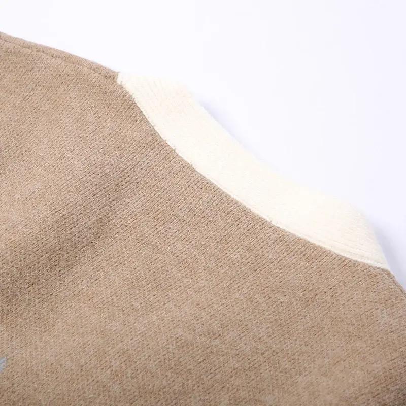 2025 V-Neck Knit Viscose Diamond Spalung Vest — feature 35
