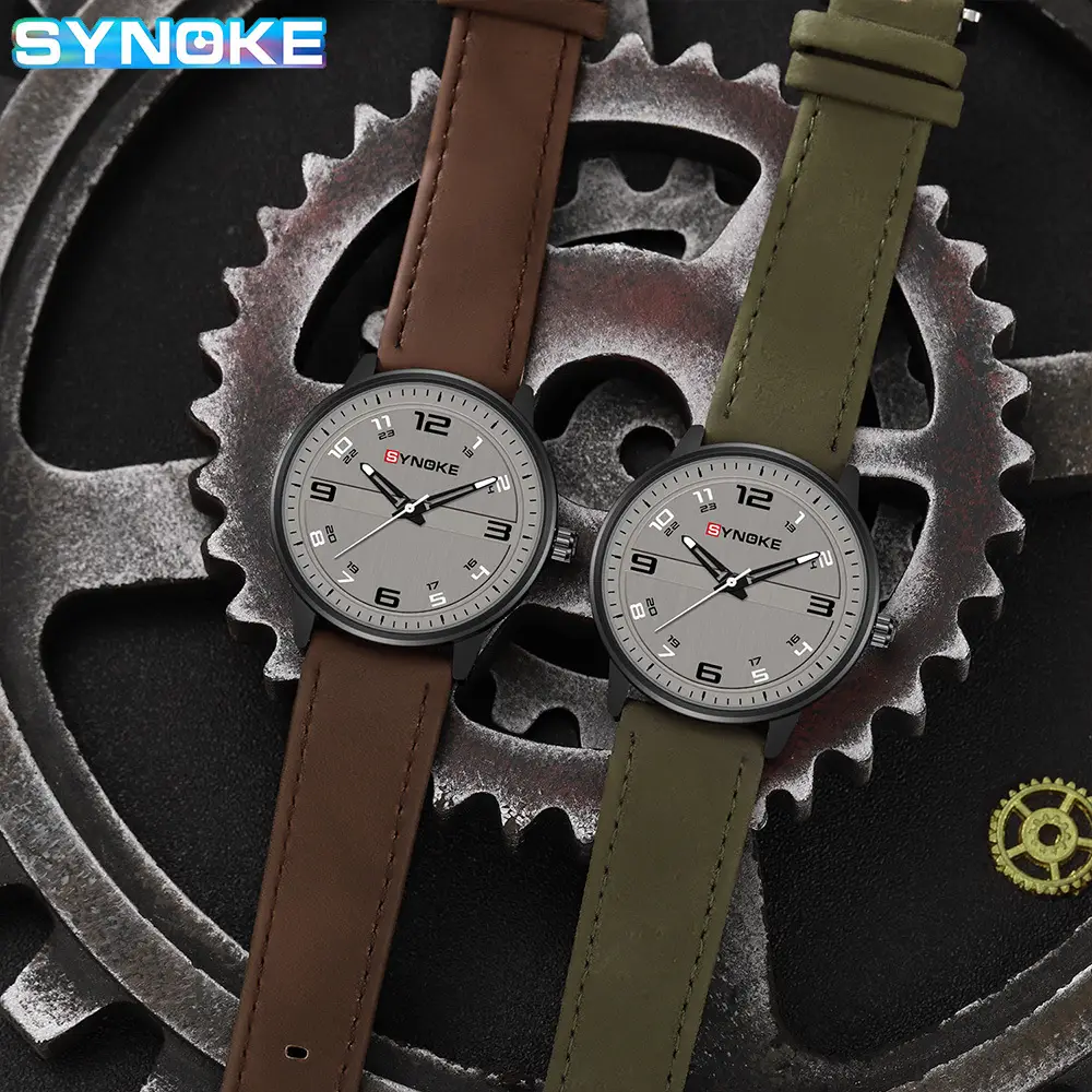 Retro Men's Quartz Watch Olive Belt 120mm - Image 7