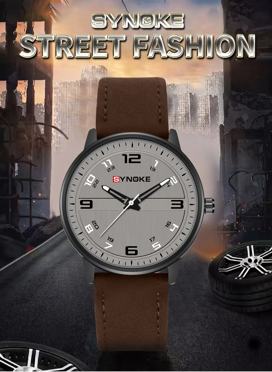Retro Men's Quartz Watch Olive Belt 120mm — feature 17