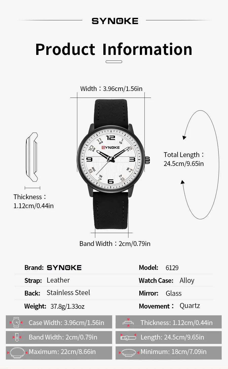 Retro Men's Quartz Watch Olive Belt 120mm — feature 18