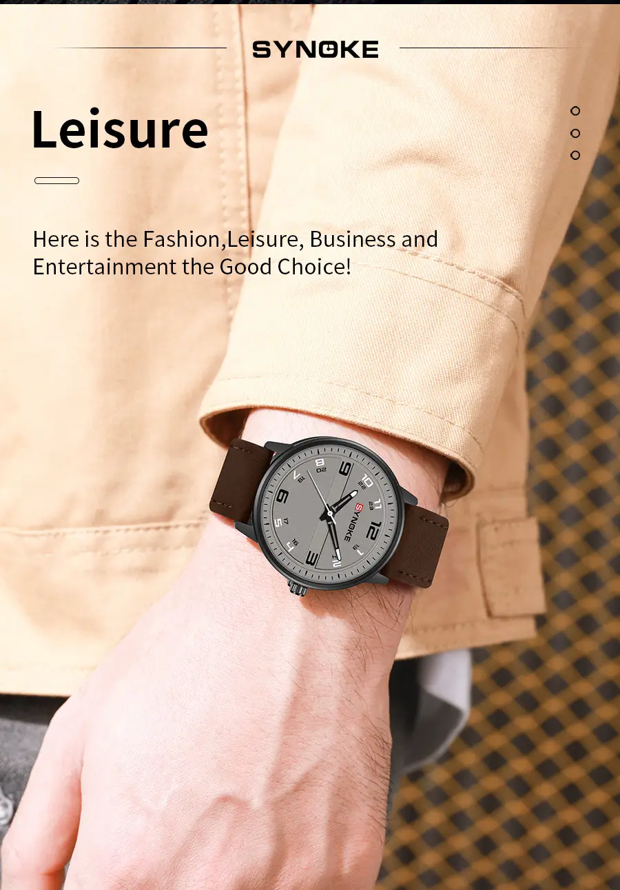 Retro Men's Quartz Watch Olive Belt 120mm — feature 21