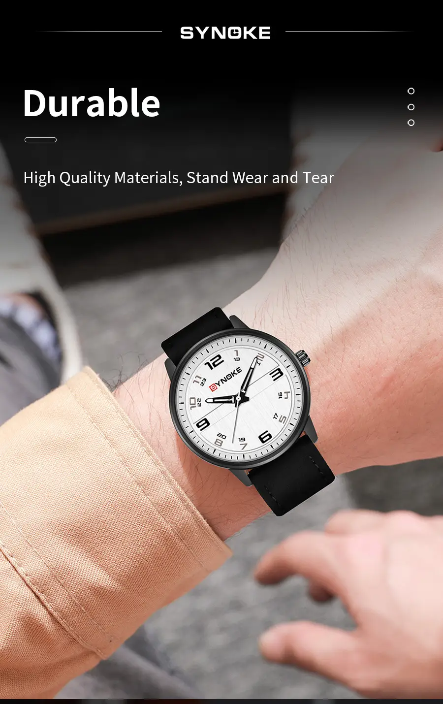 Retro Men's Quartz Watch Olive Belt 120mm — feature 22