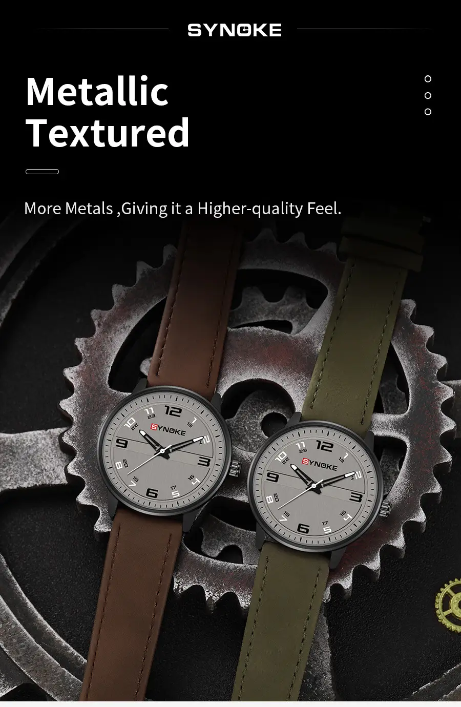 Retro Men's Quartz Watch Olive Belt 120mm — feature 25