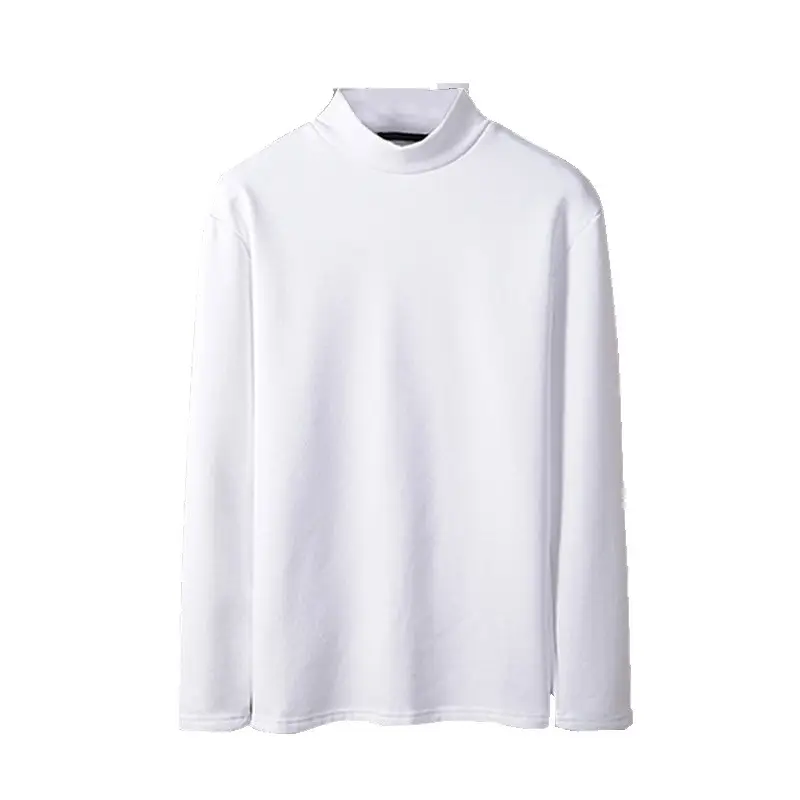 Men Velvet Thermal Shirt Beige Long Sleeve Collar - Image 6