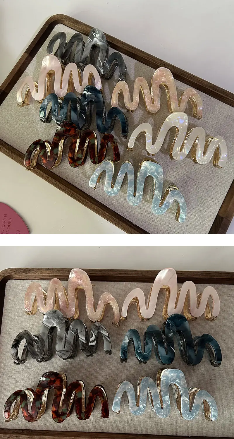 Elegant Pink Acetate Hair Clips for Women — feature 1
