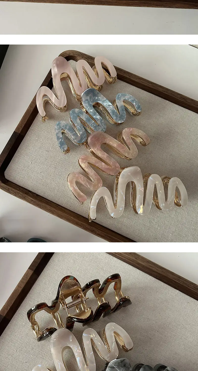 Elegant Pink Acetate Hair Clips for Women — feature 2